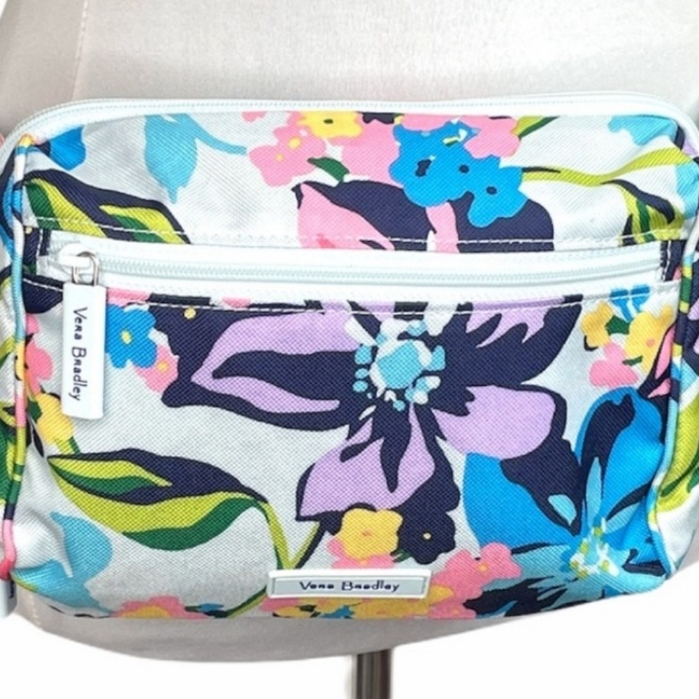 Vera Bradley Floral Fanny Pack Lighten Up Belt Bag Marian Floral Blue NWOT